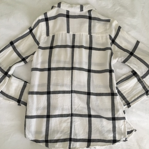 Maurices Black & White Plaid Button Down Shirt - Picture 3 of 3